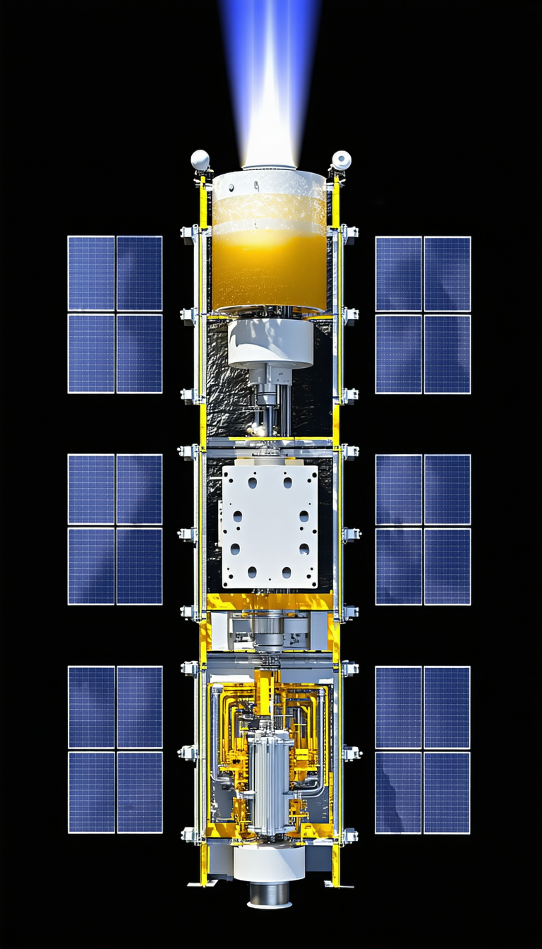 A Large, White, And Yellow Structure Is Shown In The Image