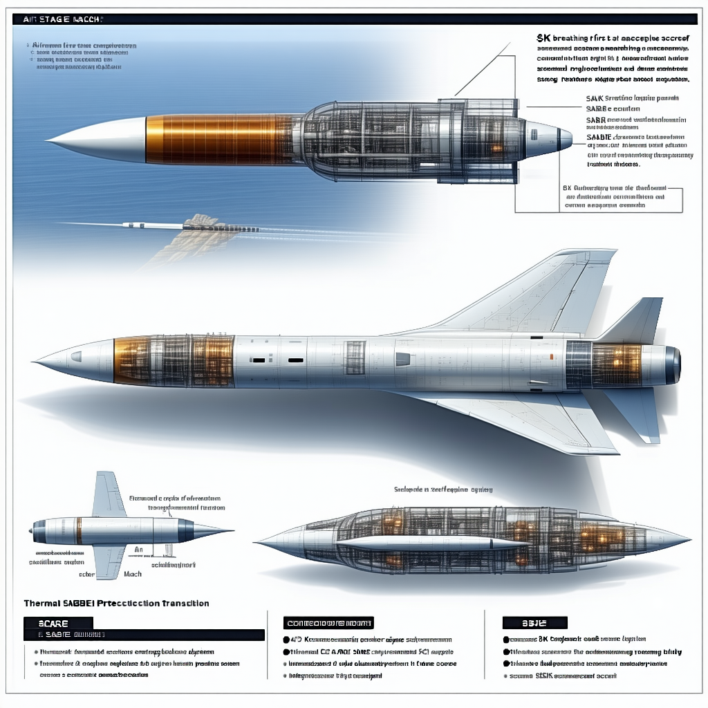 A White And Orange Jet Is Shown In A Series Of Diagrams, Illustrating Its Various Components