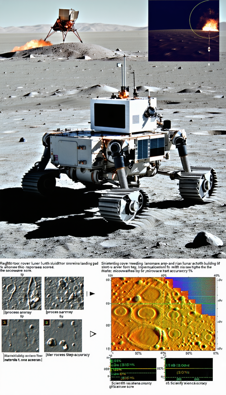 A White Robotic Vehicle, Possibly A Rover, Driving Across A Rocky Terrain