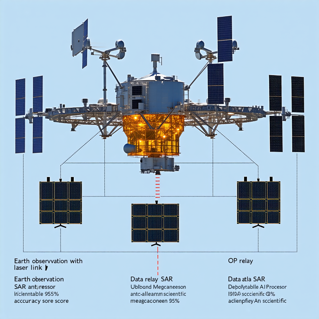 The Image Is A Diagram Of A Spacecraft, Showing Its Various Components And Their Functions