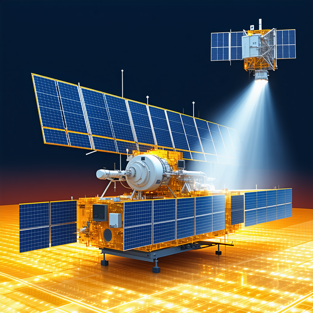 A Large Spacecraft With A Solar Panel On Its Side