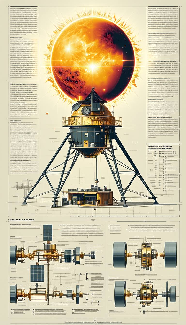 A Large, Futuristic Space Station Is Shown In A Detailed Drawing