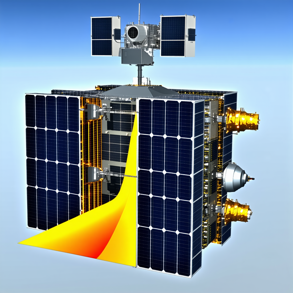 A Spacecraft With A Solar Panel On Its Side