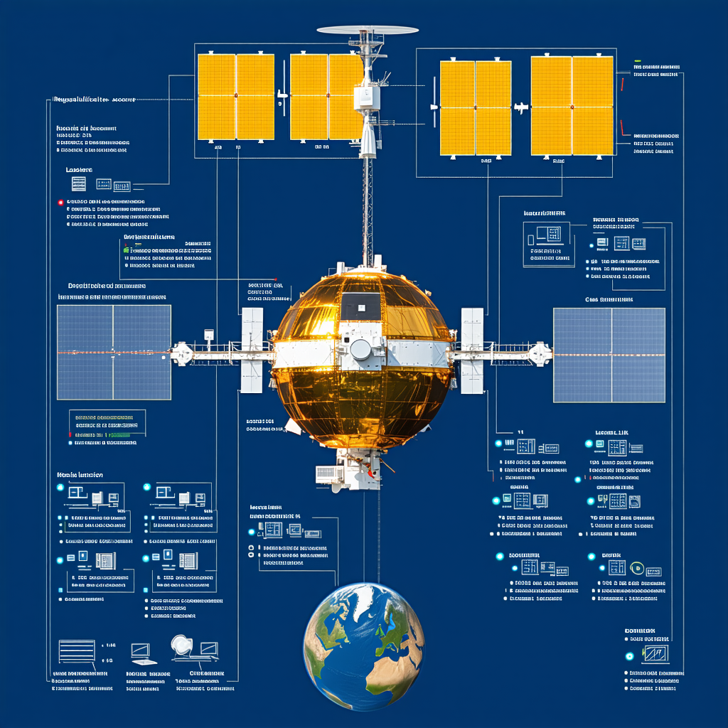 A Large, Detailed Diagram Of A Space Station Is Displayed