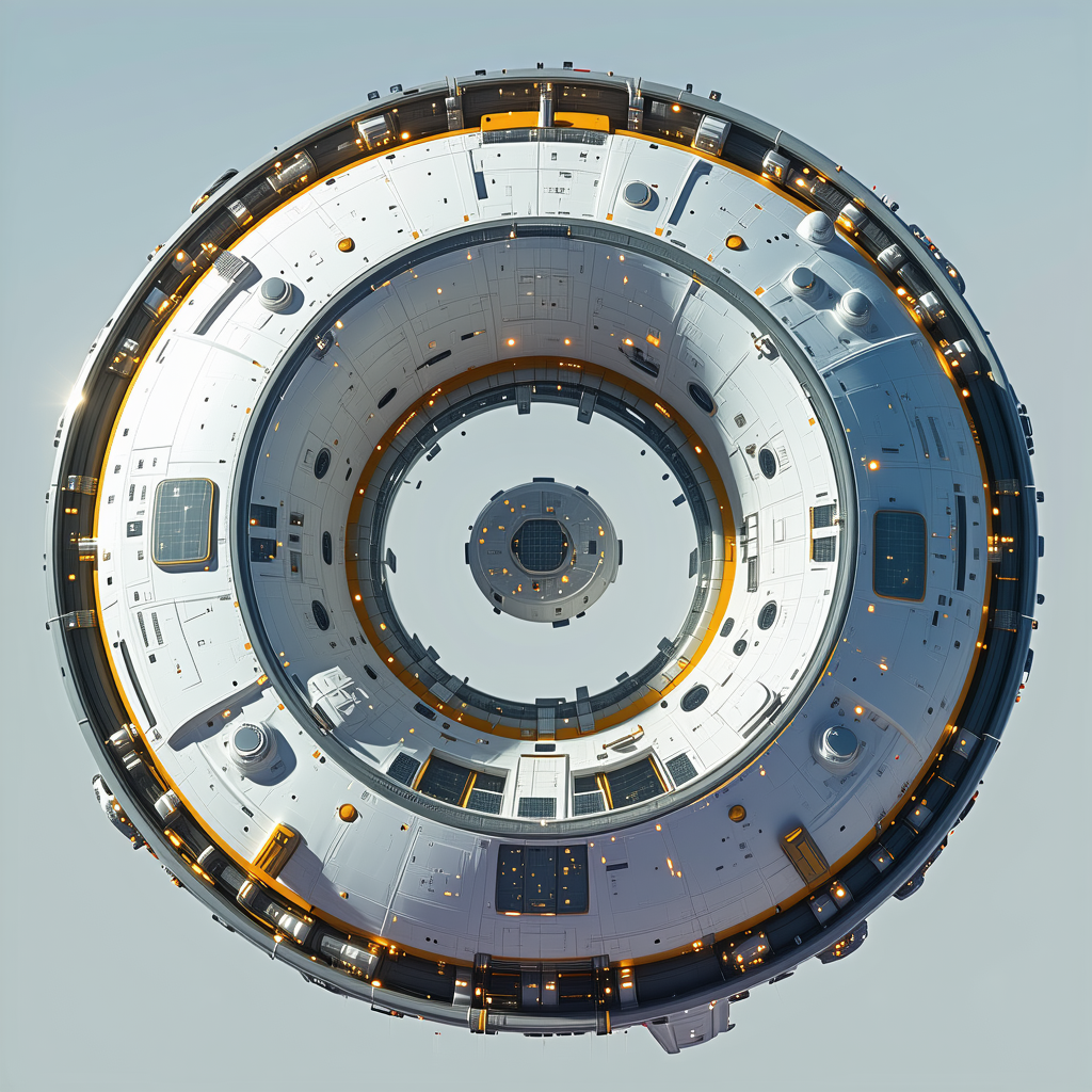 The Image Is A Close-up Of A Large, Round, White Structure With A Central Hole
