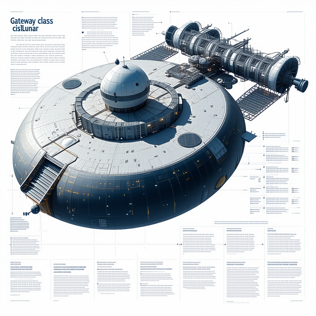 A Large, Round Spacecraft Is Shown In A Diagram, With A Large Dome On Top