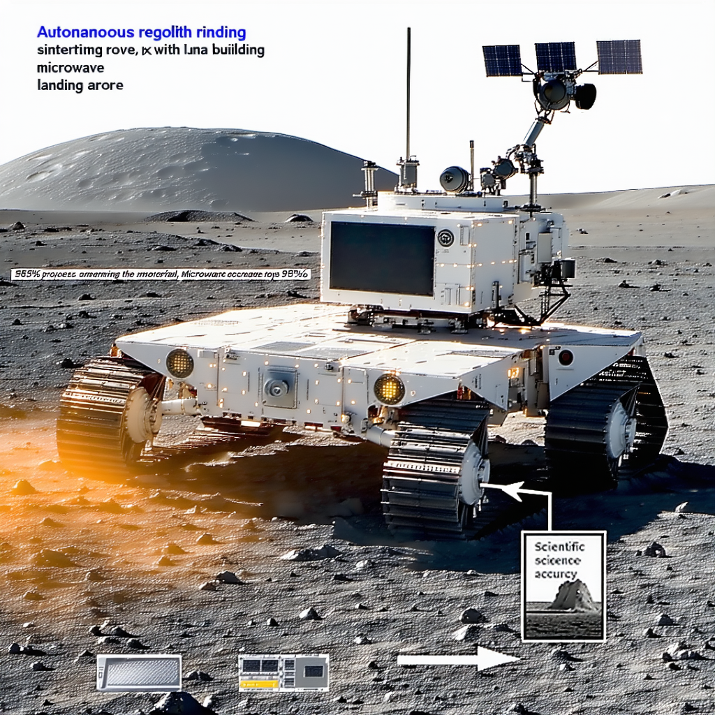 A White Robotic Vehicle Is Shown On A Rocky Surface, With A Large Dome On Top