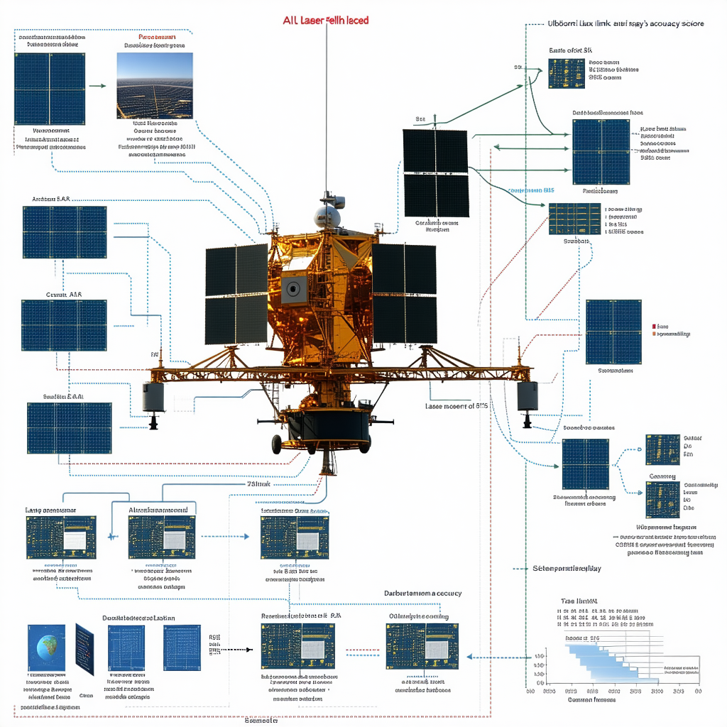 The Image Is A Diagram Showing The Various Components Of A Spacecraft