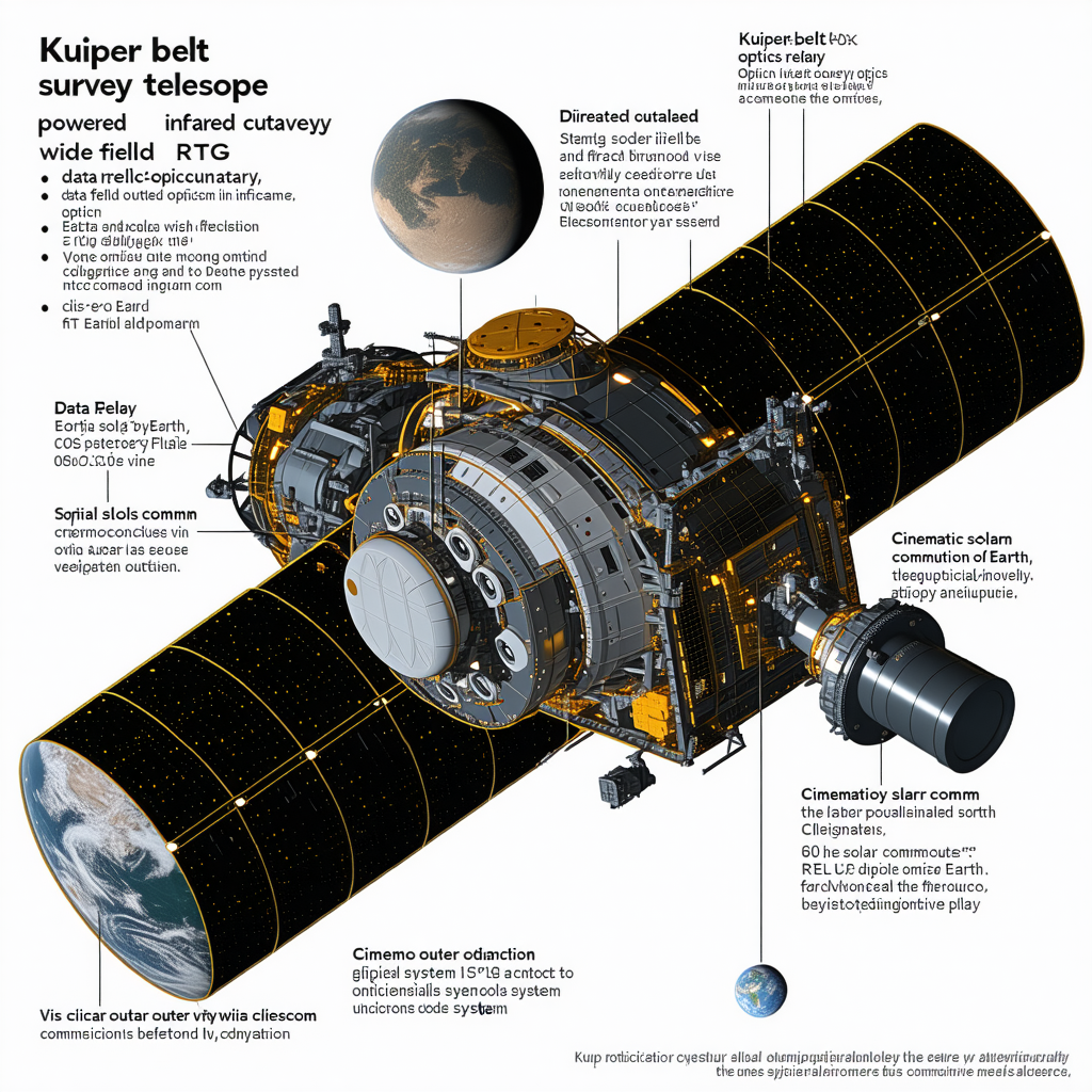 The Image Is A Diagram Of A Spacecraft, Specifically A Space Telescope, With Various Parts Labeled