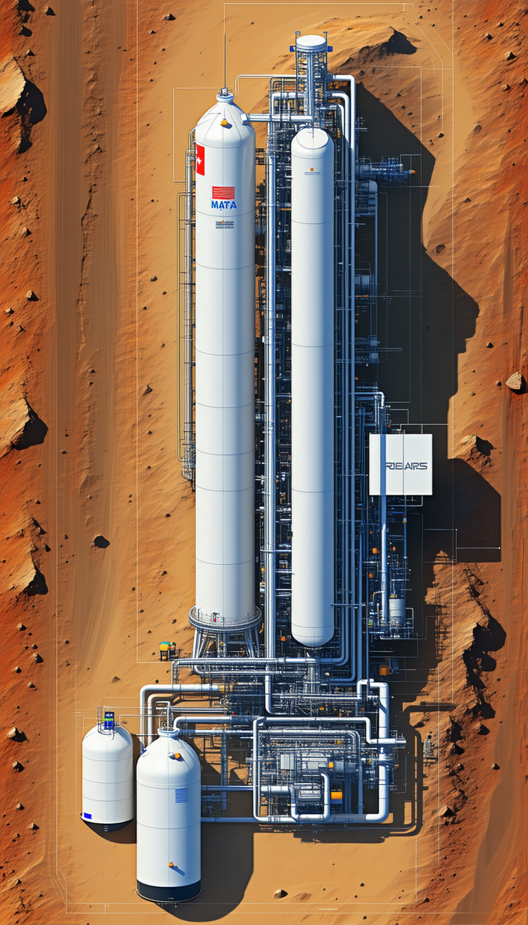 A Large White Tank, Possibly A Gas Tank, Located In A Desert-like Environment