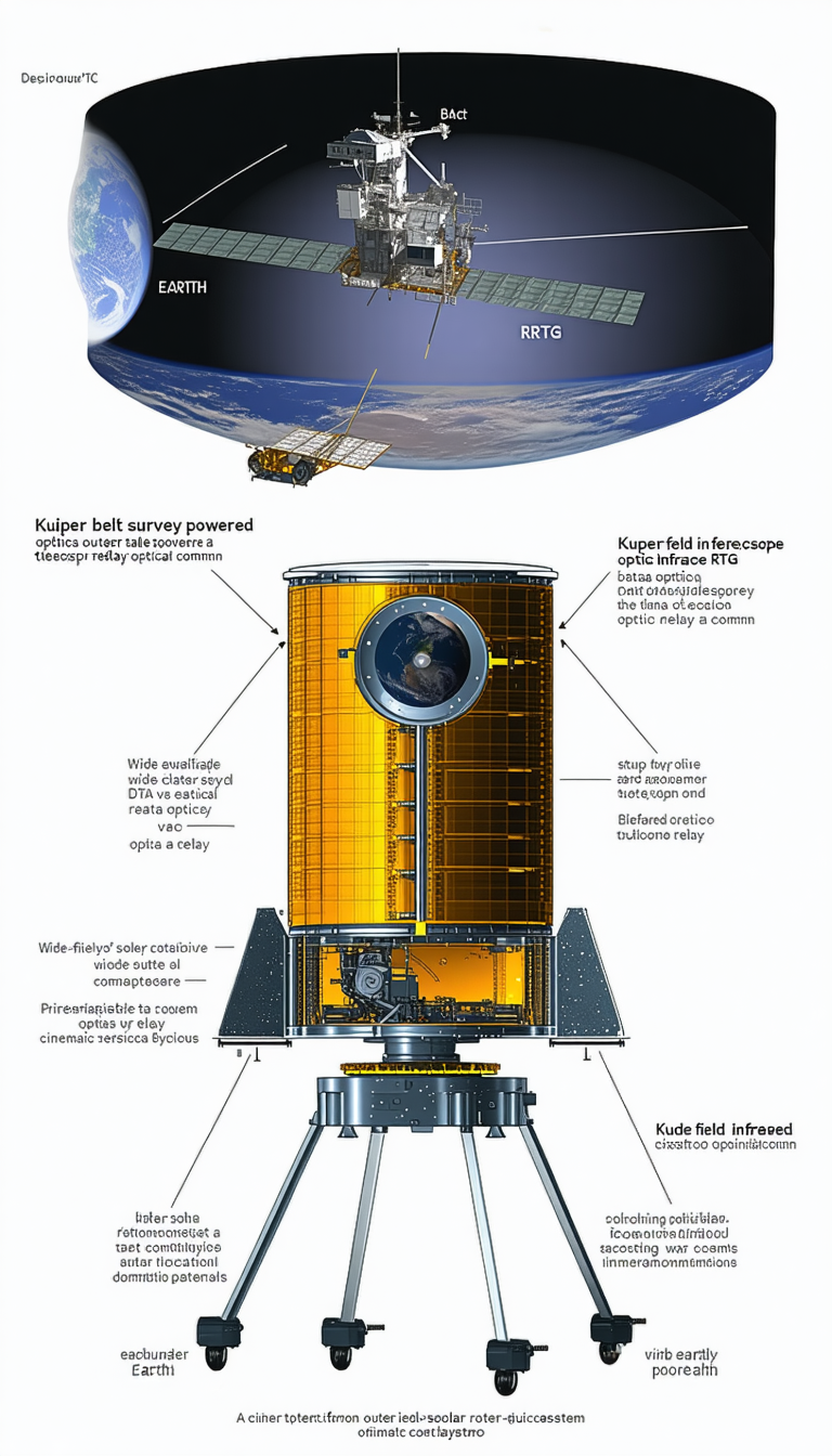 The Image Is A Diagram Of A Spacecraft, Showing Its Various Components And Their Functions