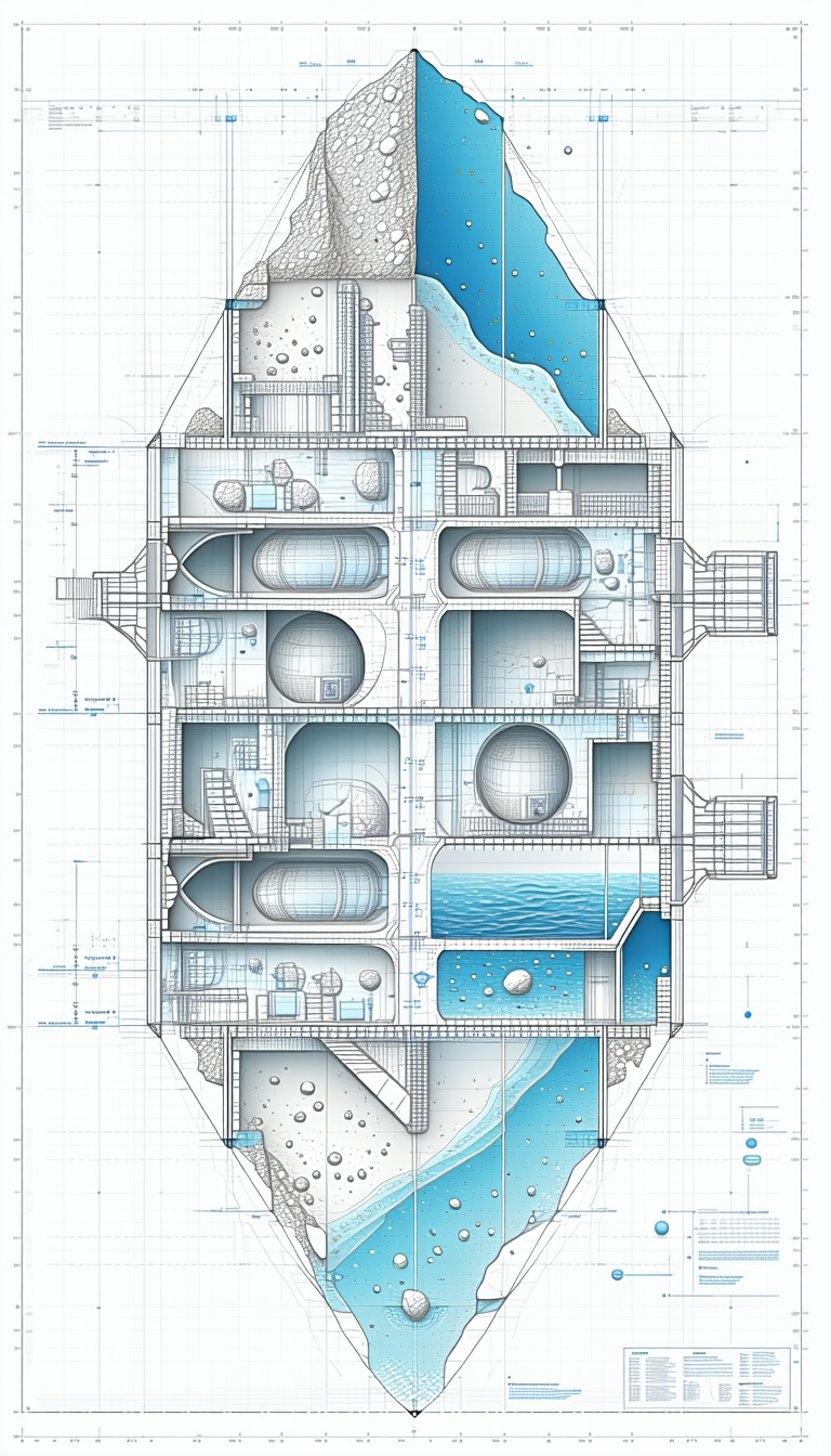The Image Is A Blueprint Of A Large