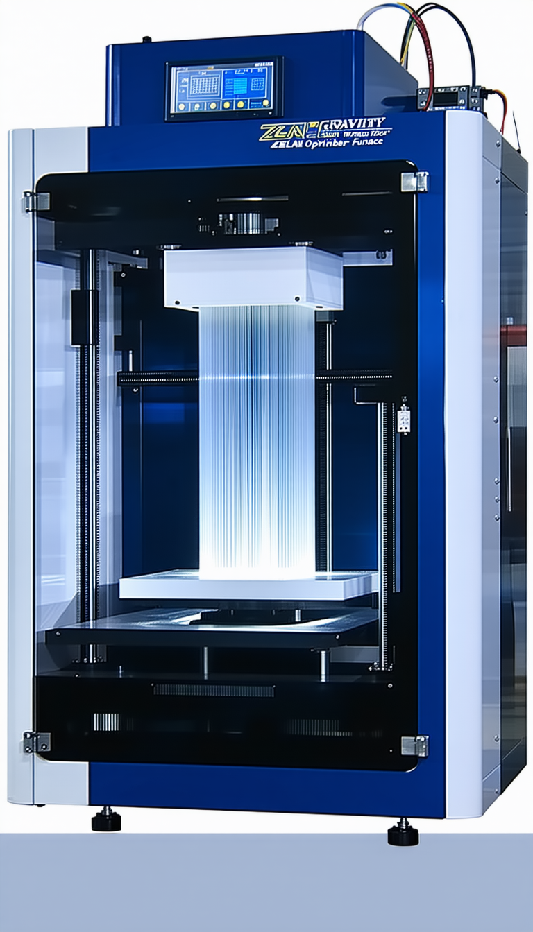 A Large Machine Is Shown In The Image, With A Blue And White Color Scheme