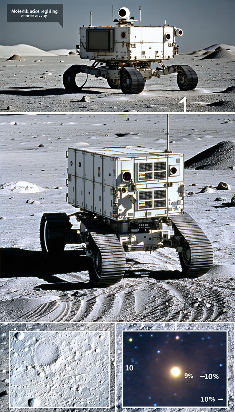 A White Robotic Vehicle, Possibly A Rover, Driving Across A Rocky Terrain