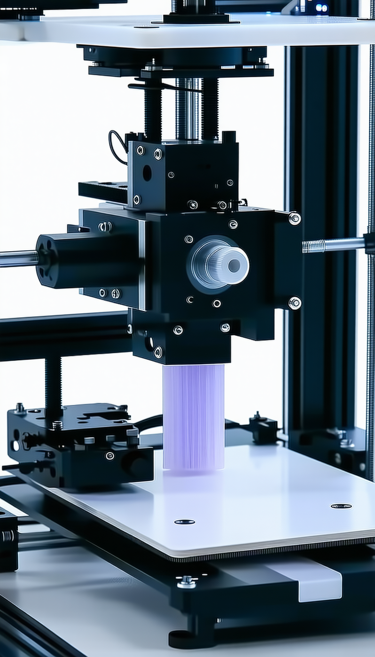 A Machine With A Blue Plastic Object On Top Of It