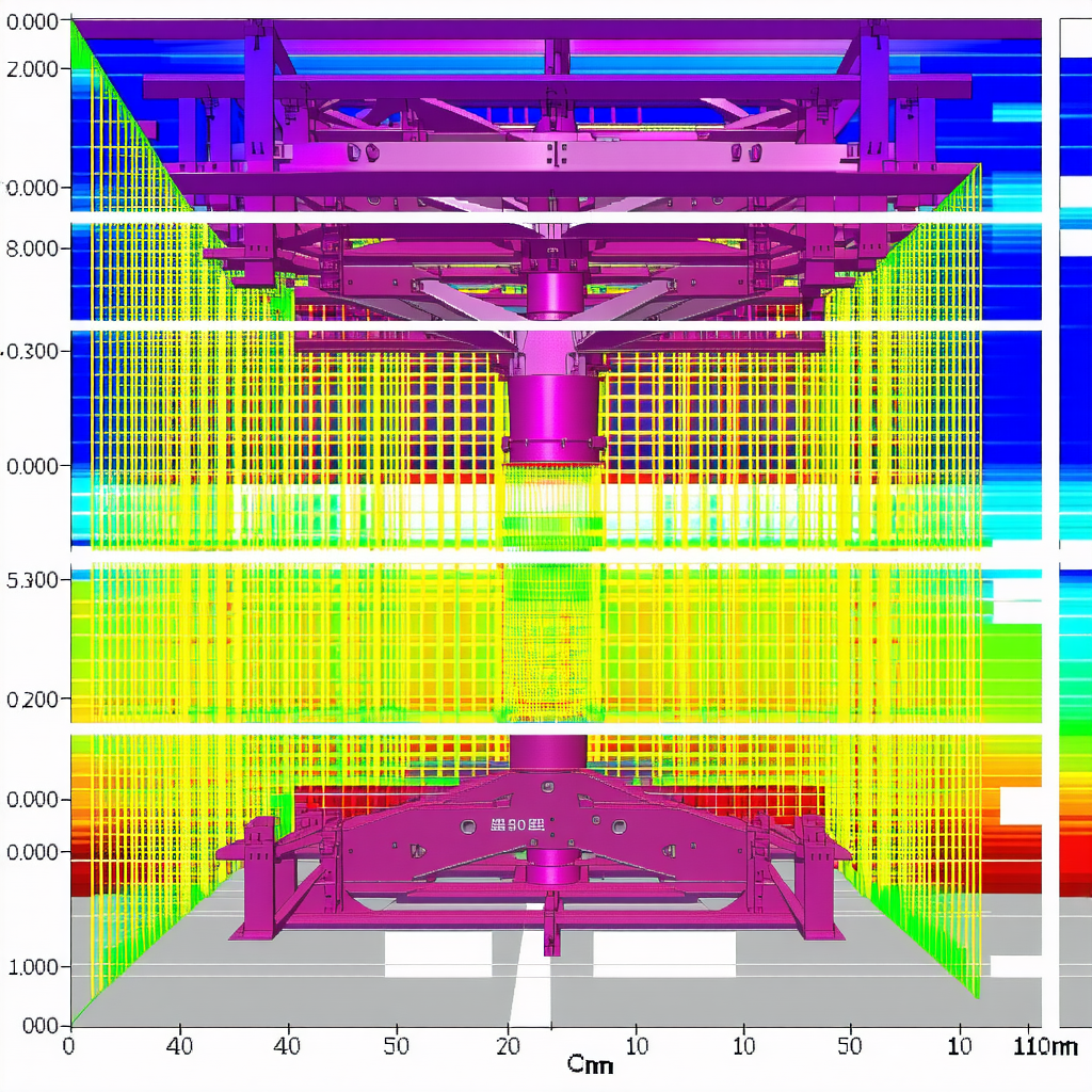 The Image Is A 3d Model Of A Large Structure, Possibly A Bridge Or A Building
