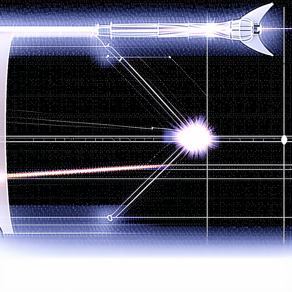 The Image Is A Computer-generated Drawing Of A Spacecraft, With A Focus On The Front Of The Ship