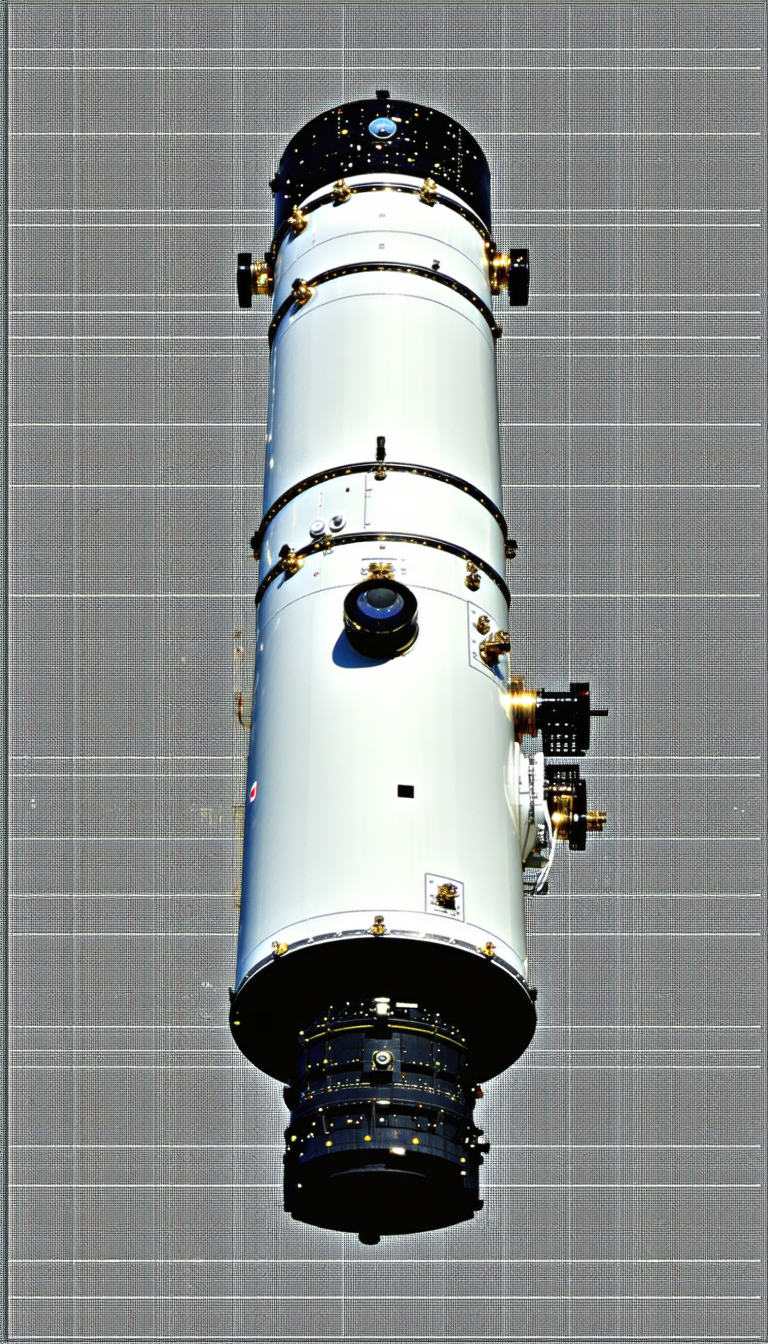 A Large White Cylinder Is Sitting On A Gray Surface