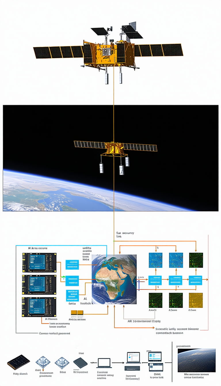 The Image Is A Diagram Showing The Relationship Between A Satellite And The Earth