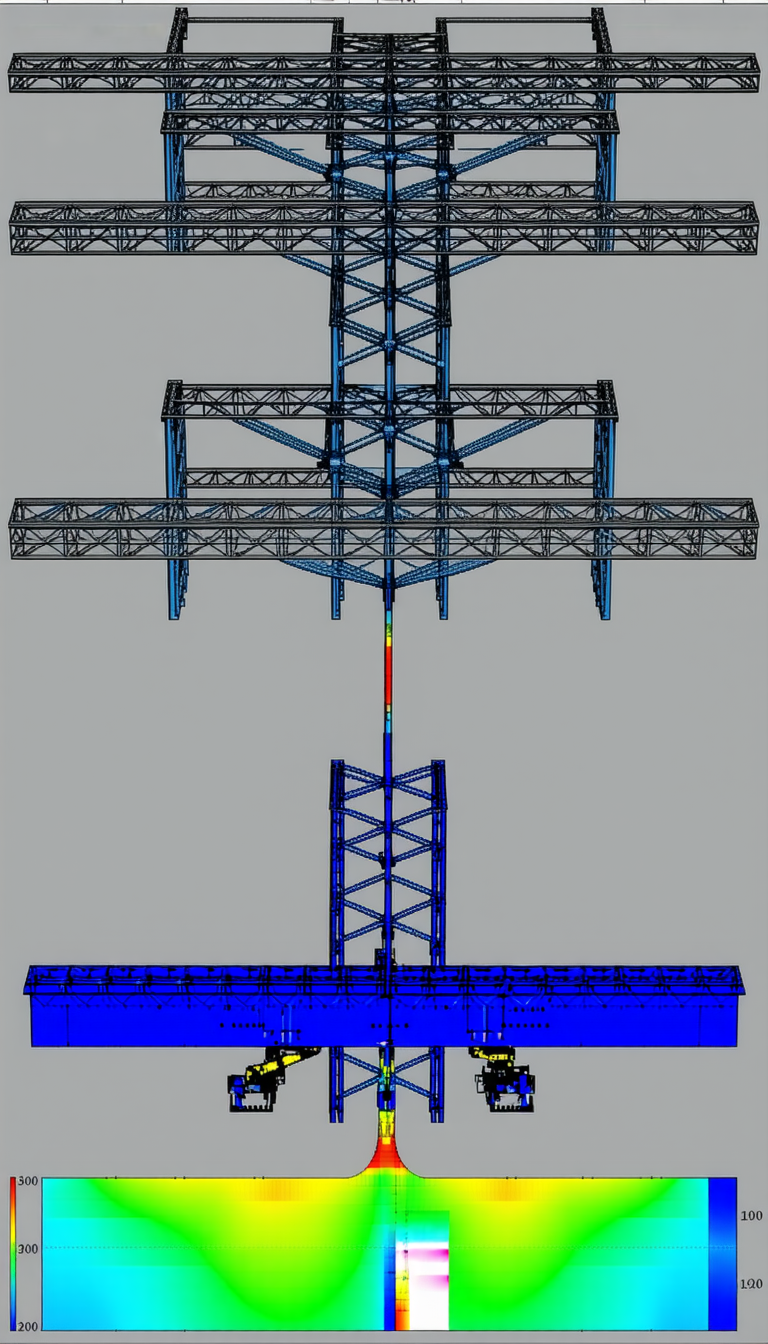 A Blue Structure Is Being Built, And It Appears To Be A Large Tower