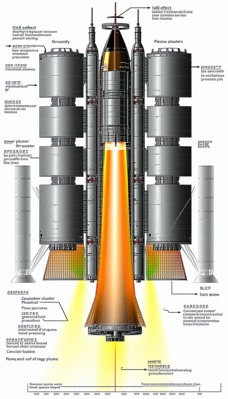 The Image Is A Diagram Of A Rocket Engine, Showing The Various Components And Their Functions