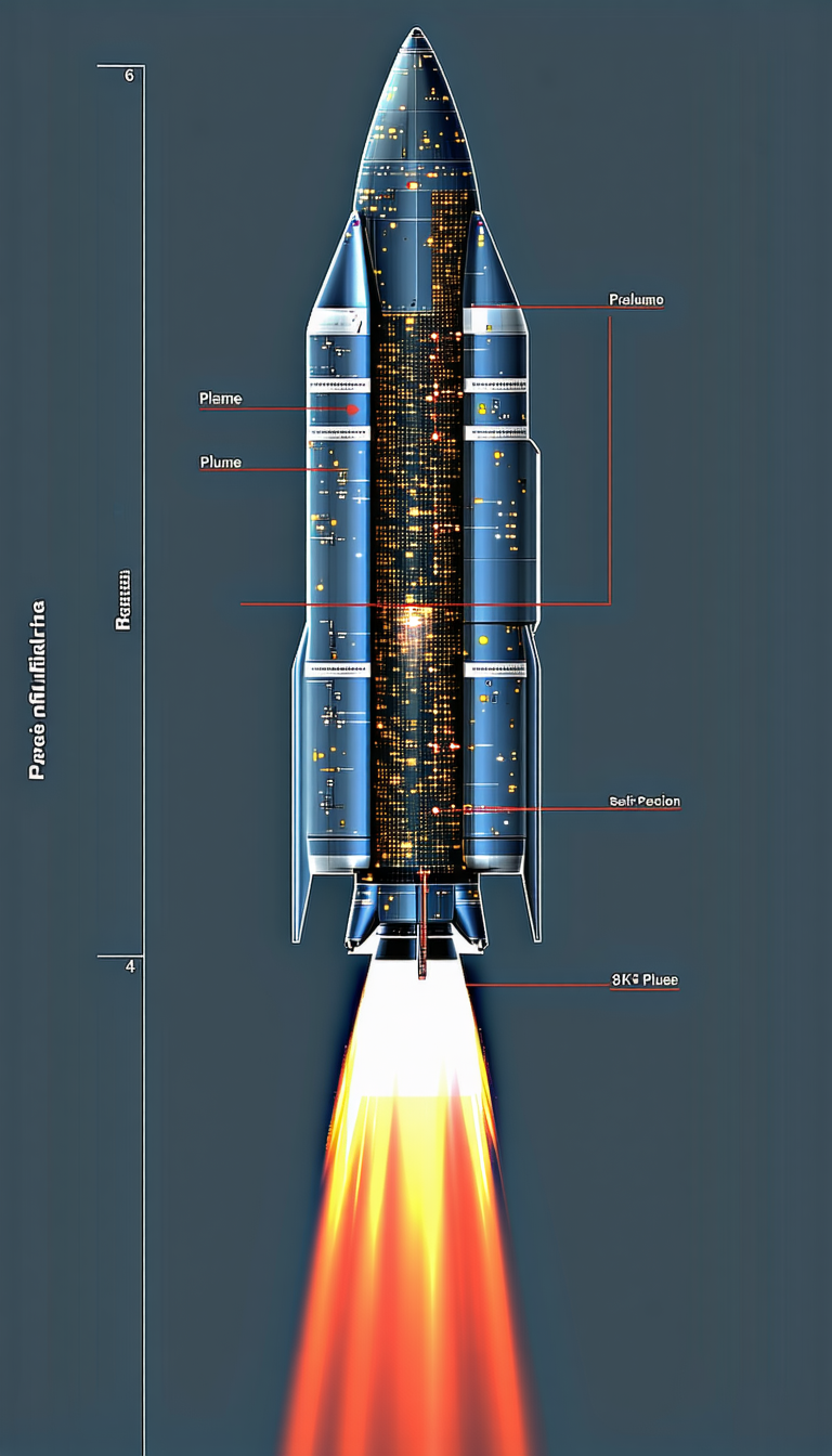 The Image Is A Diagram Of A Rocket, Showing Its Various Components And Their Functions