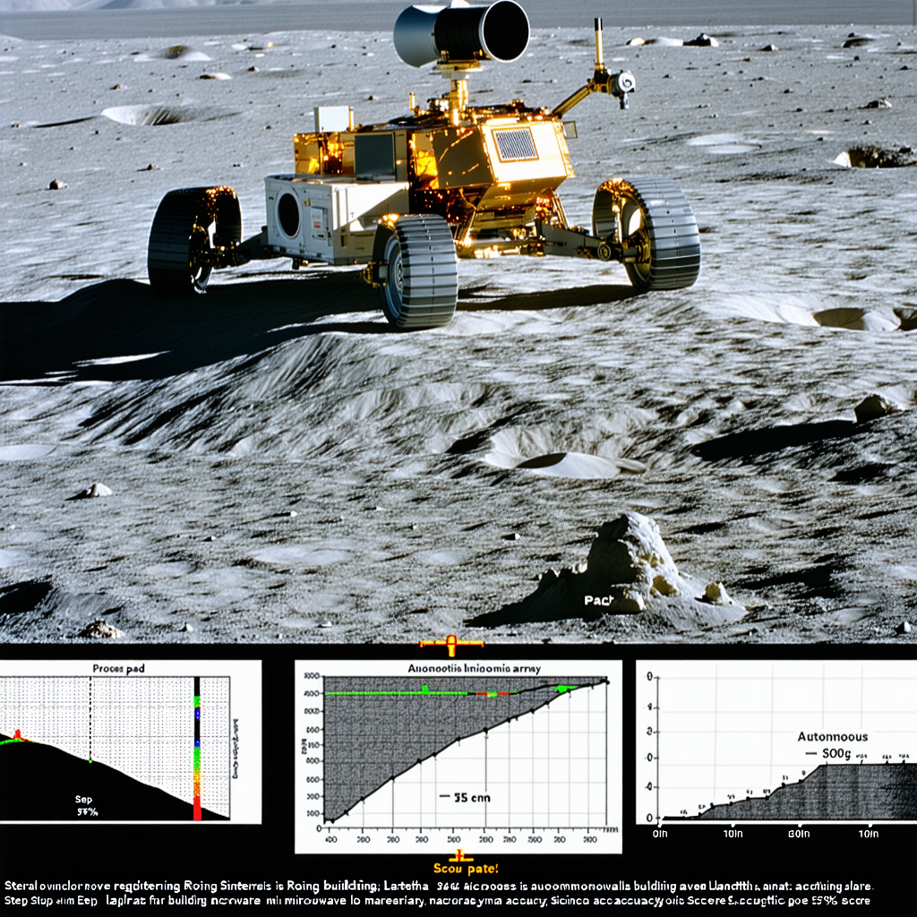 A Yellow Robotic Vehicle, Possibly A Rover, Driving Across A Rocky Terrain