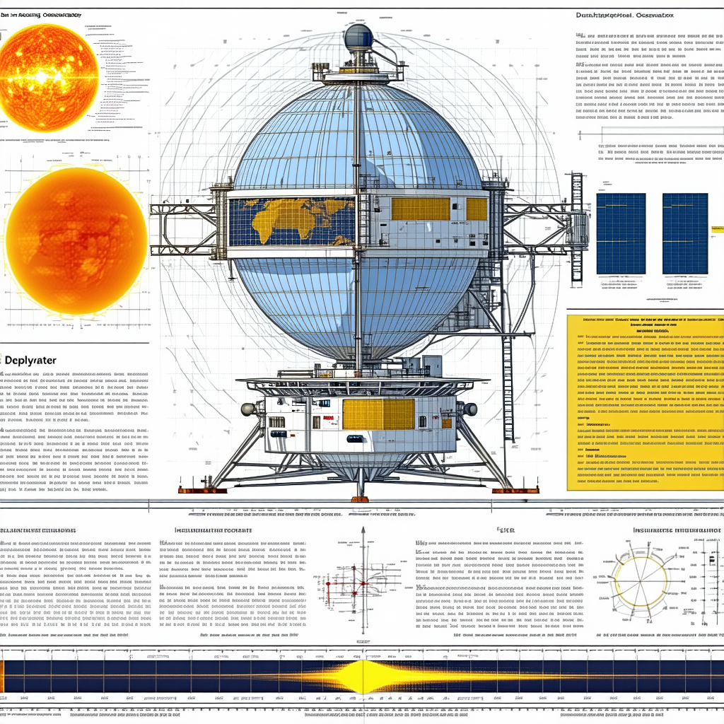 A Large, Round Spacecraft Is Shown In A Diagram, With A Large Globe In The Center