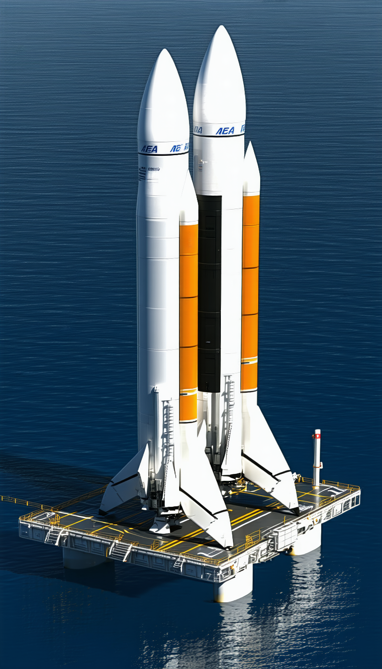 large white orange space shuttle