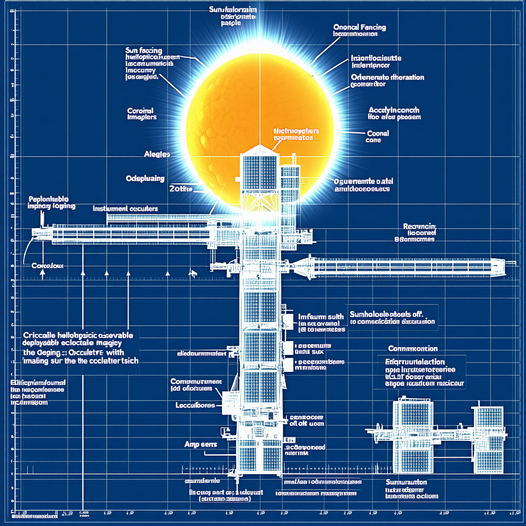 The Image Is A Blue Diagram That Shows A Solar Panel System