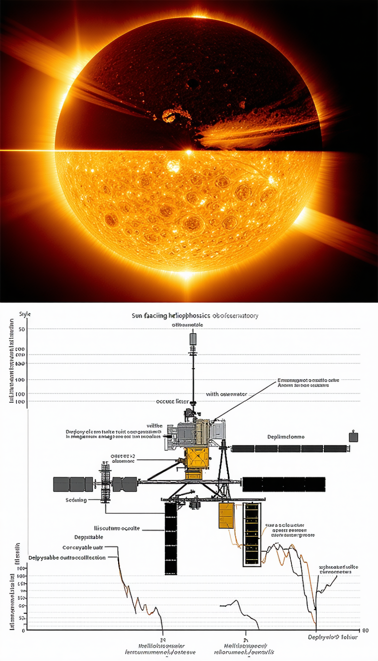 A Solar System Model With A Large Yellow Sun In The Center
