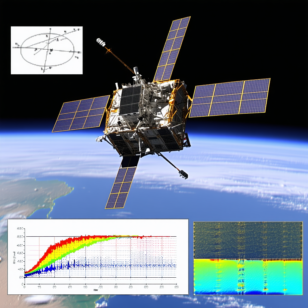 A Spacecraft, Possibly A Satellite Or A Space Station, Flying High Above The Earth