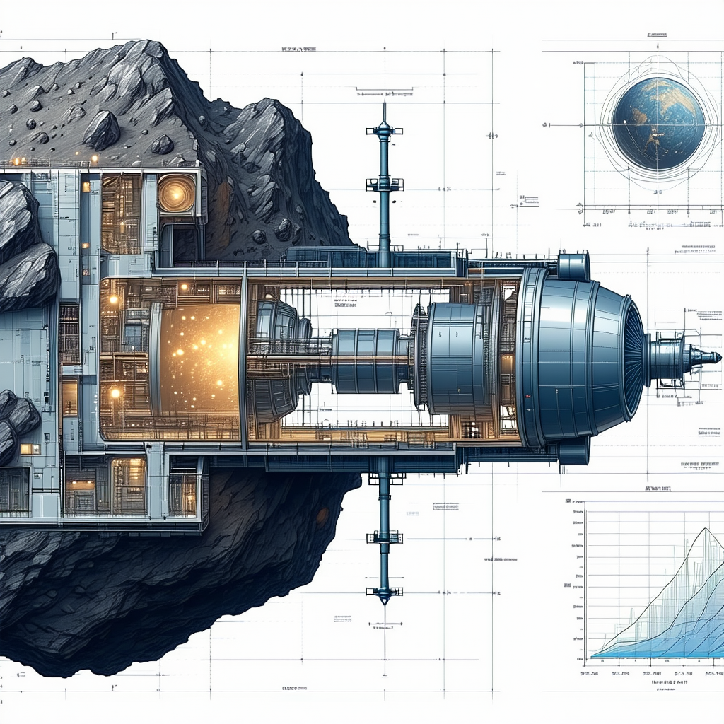 A Large Rock Is Sitting In The Middle Of A Large Building, Which Appears To Be A Space Station