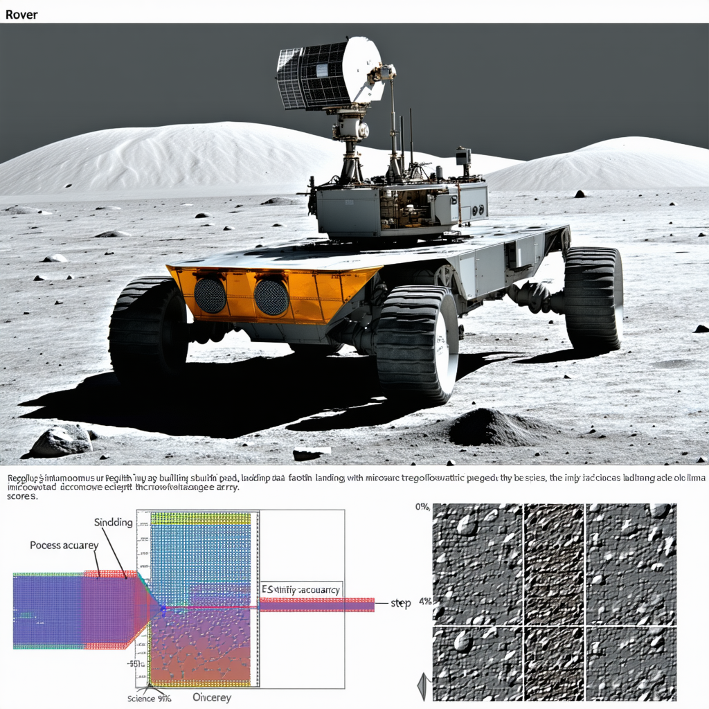 A Large Rover Vehicle Parked On A Rocky Surface, Possibly On The Moon