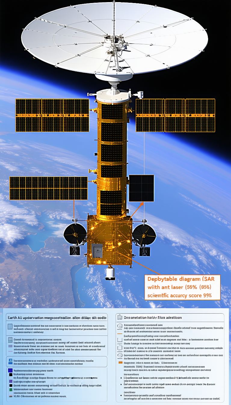 A Spacecraft With A Large Antenna On Top Of It
