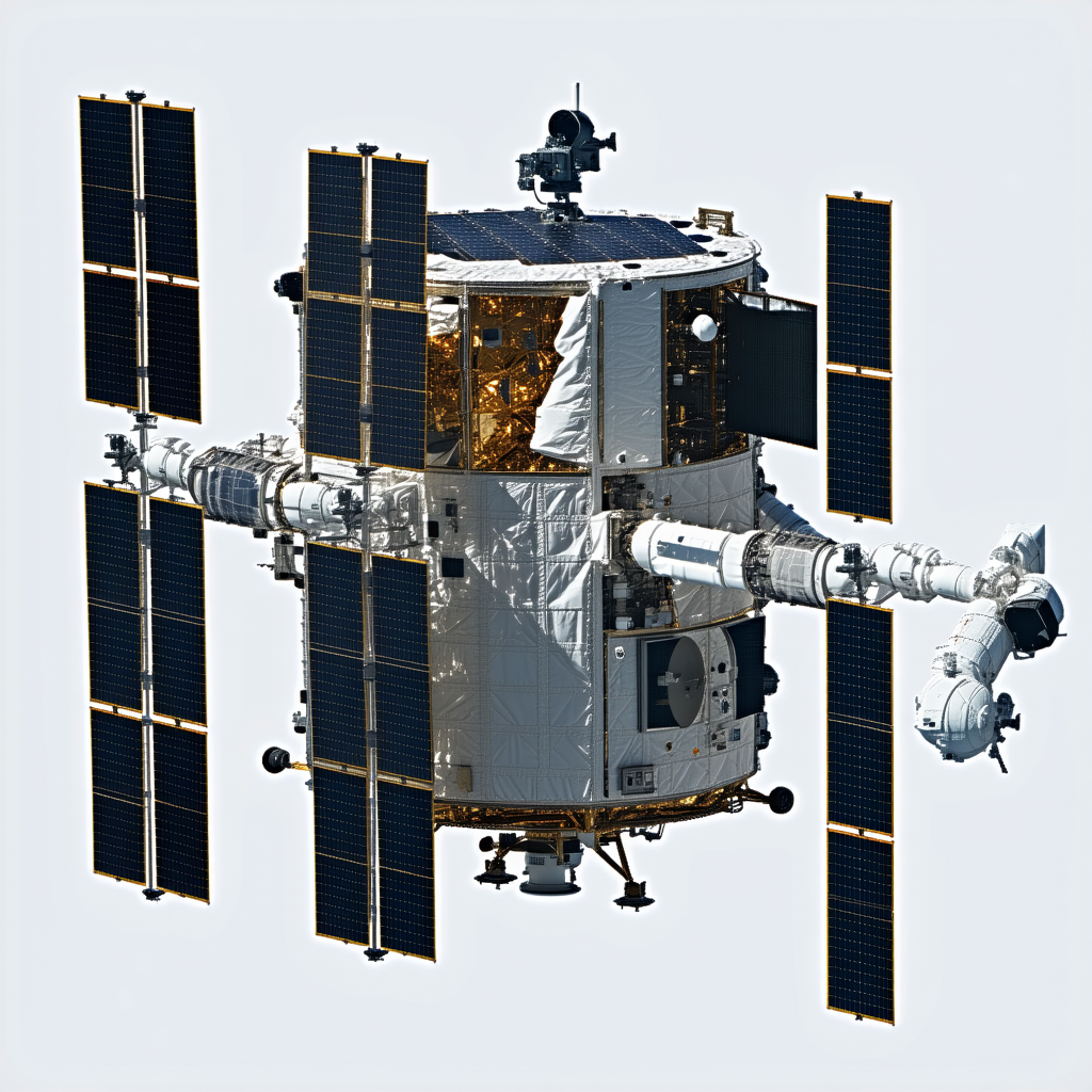 A Space Shuttle Is Shown In A Close-up View, With Its Various Components Clearly Visible