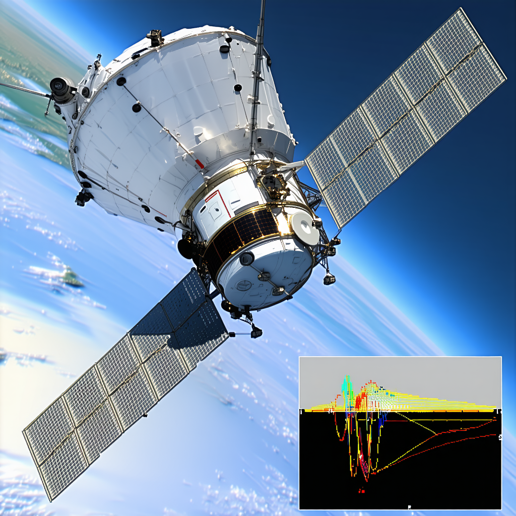 A Spacecraft With A Large Dome On Top, Flying Through The Sky
