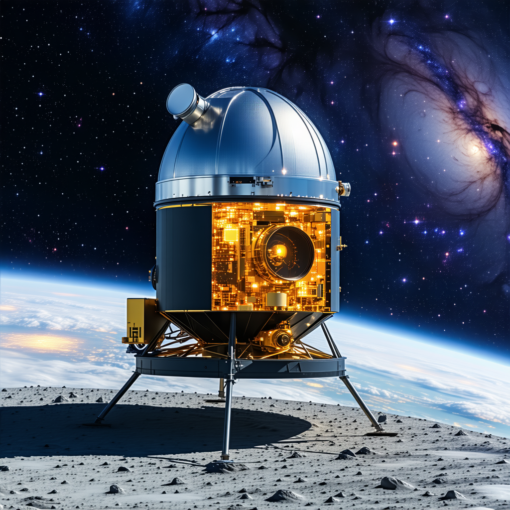 A Spacecraft, Possibly A Rocket Or A Satellite, Sitting On The Surface Of A Planet
