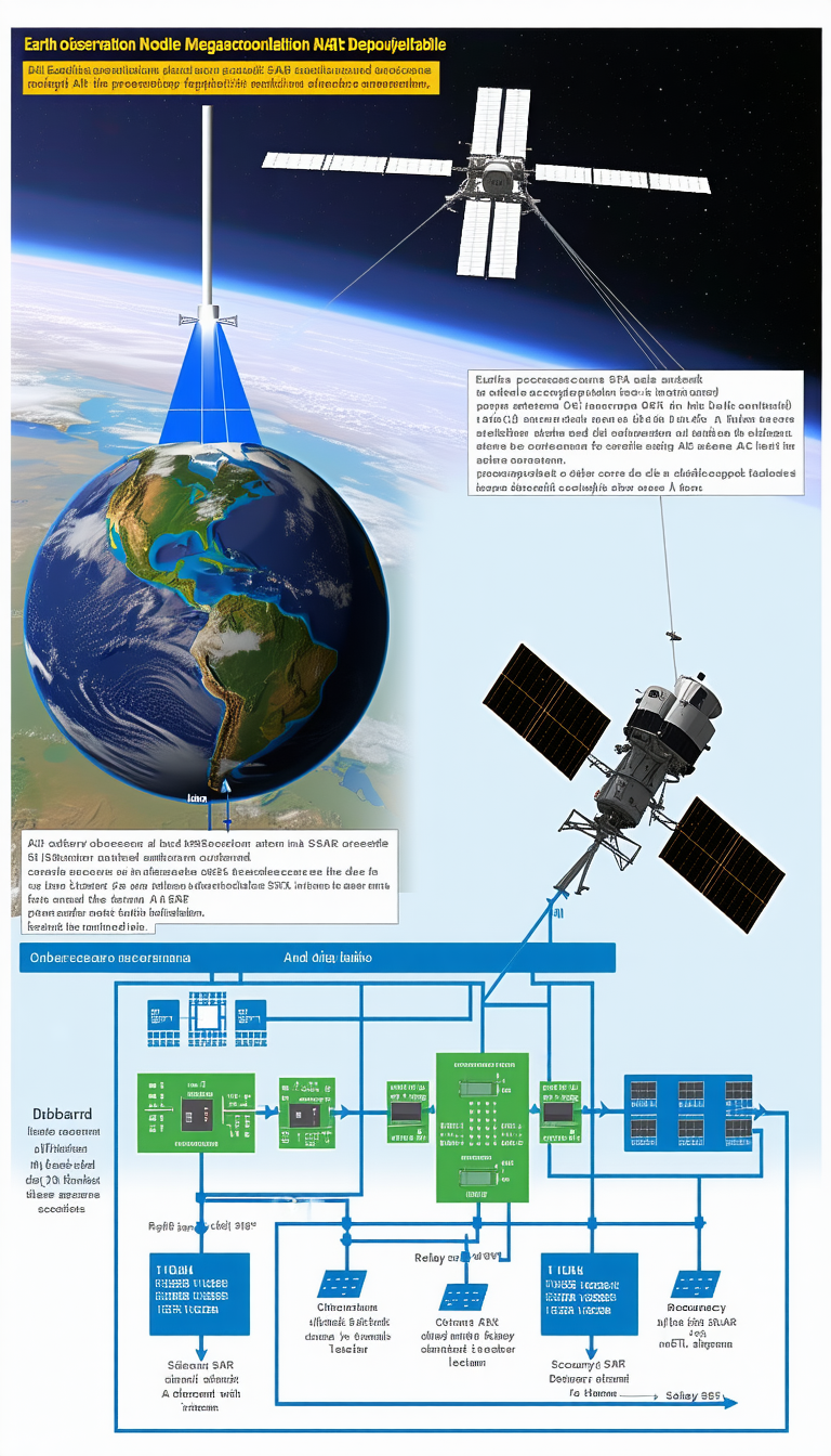A Satellite In Space, With A Large Earth Visible Below It