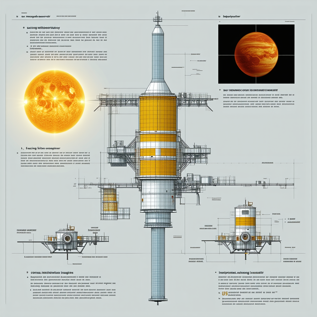 A Large, Detailed Drawing Of A Space Station Is Displayed In A Magazine