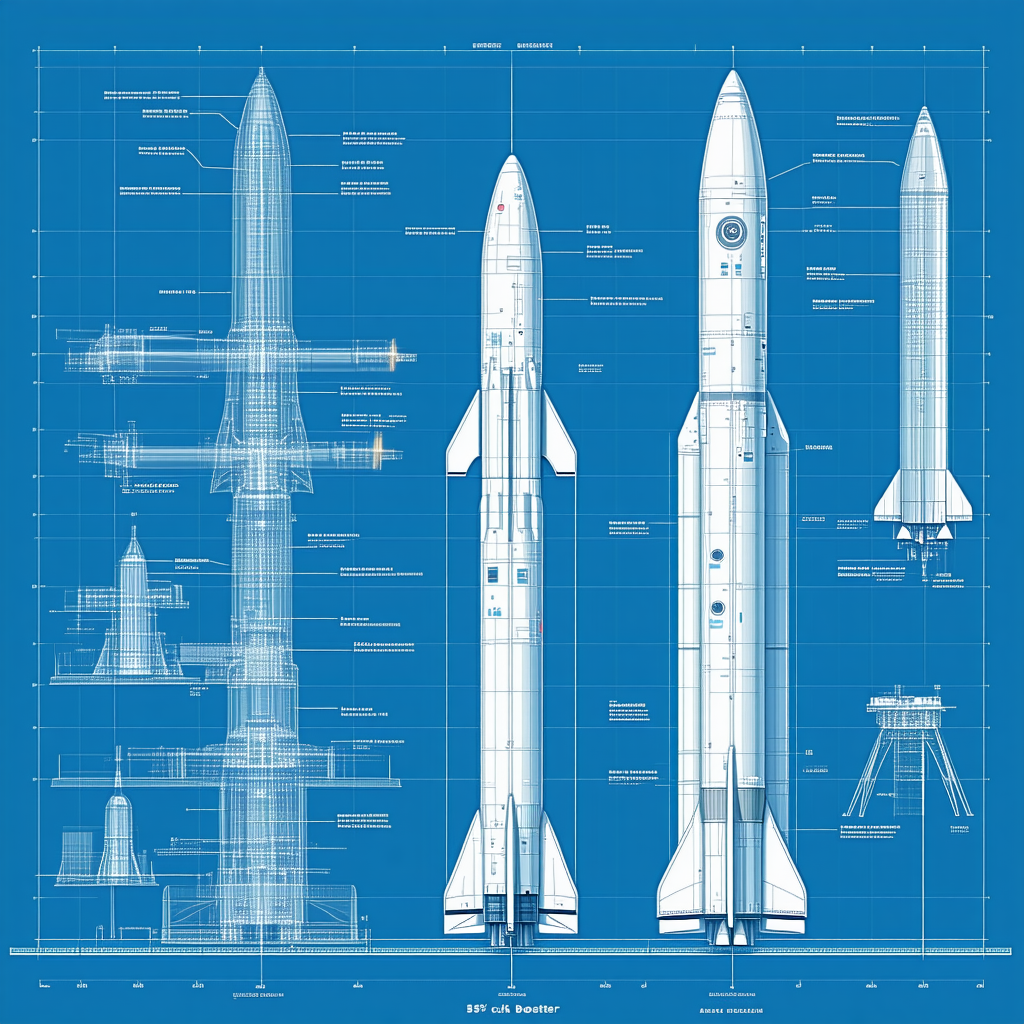 The Image Is A Blue Drawing Of A Space Shuttle, Showing The Different Parts Of The Shuttle