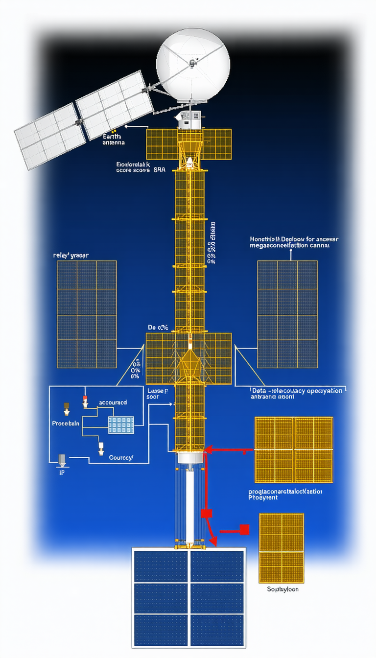 The Image Is A Blueprint Of A Space Station, Showing The Various Components And Their Functions