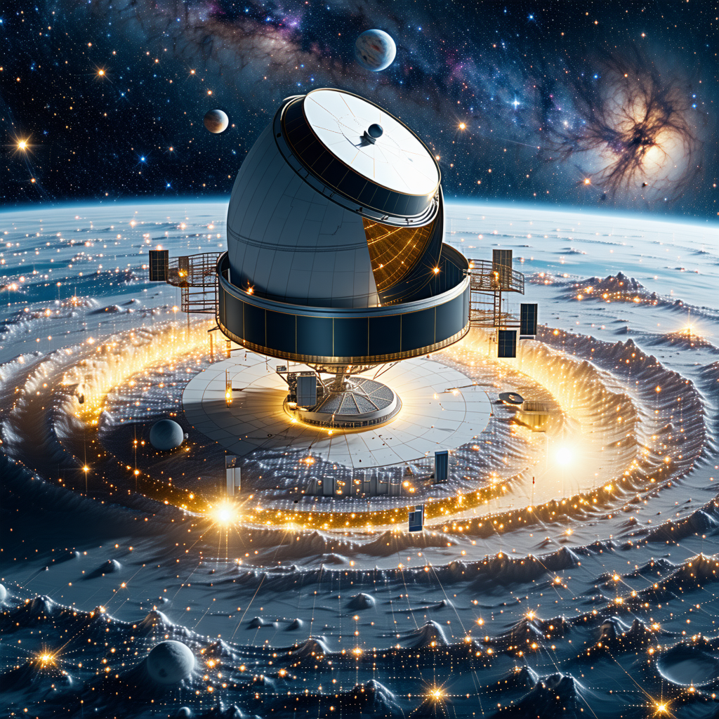 image, there large space station