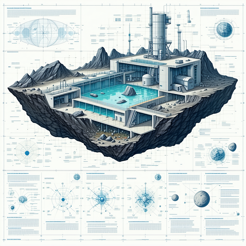 detailed drawing futuristic city