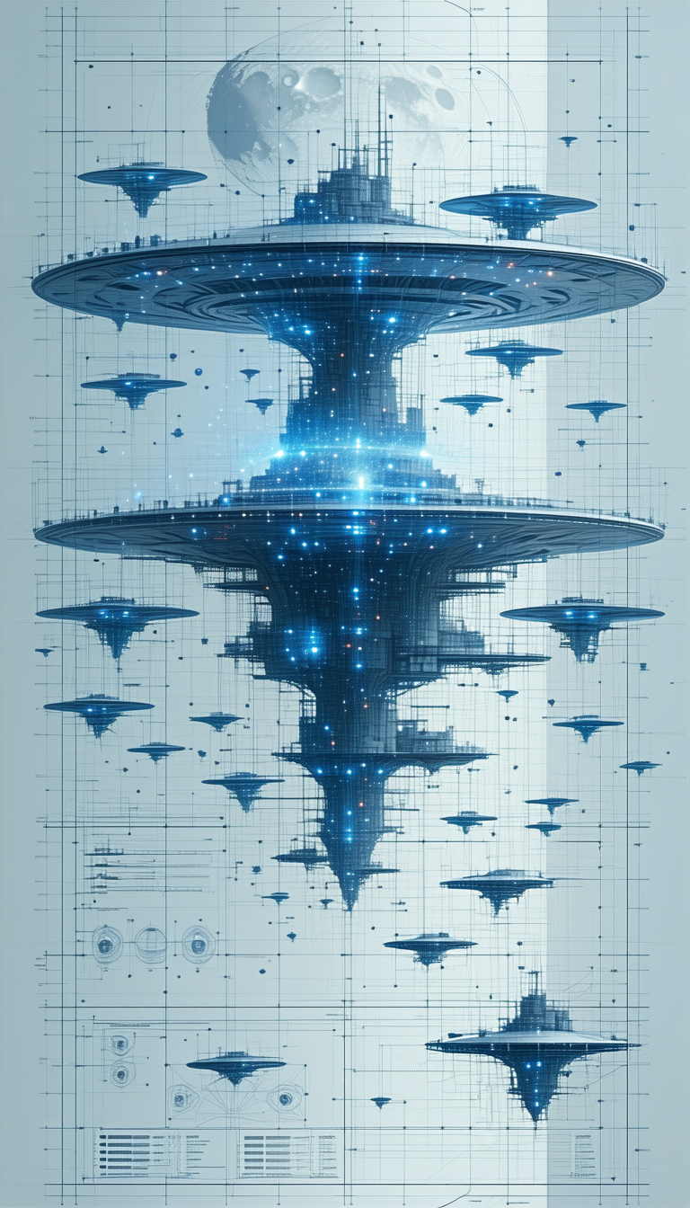A Futuristic Space Station Is Depicted In This Image