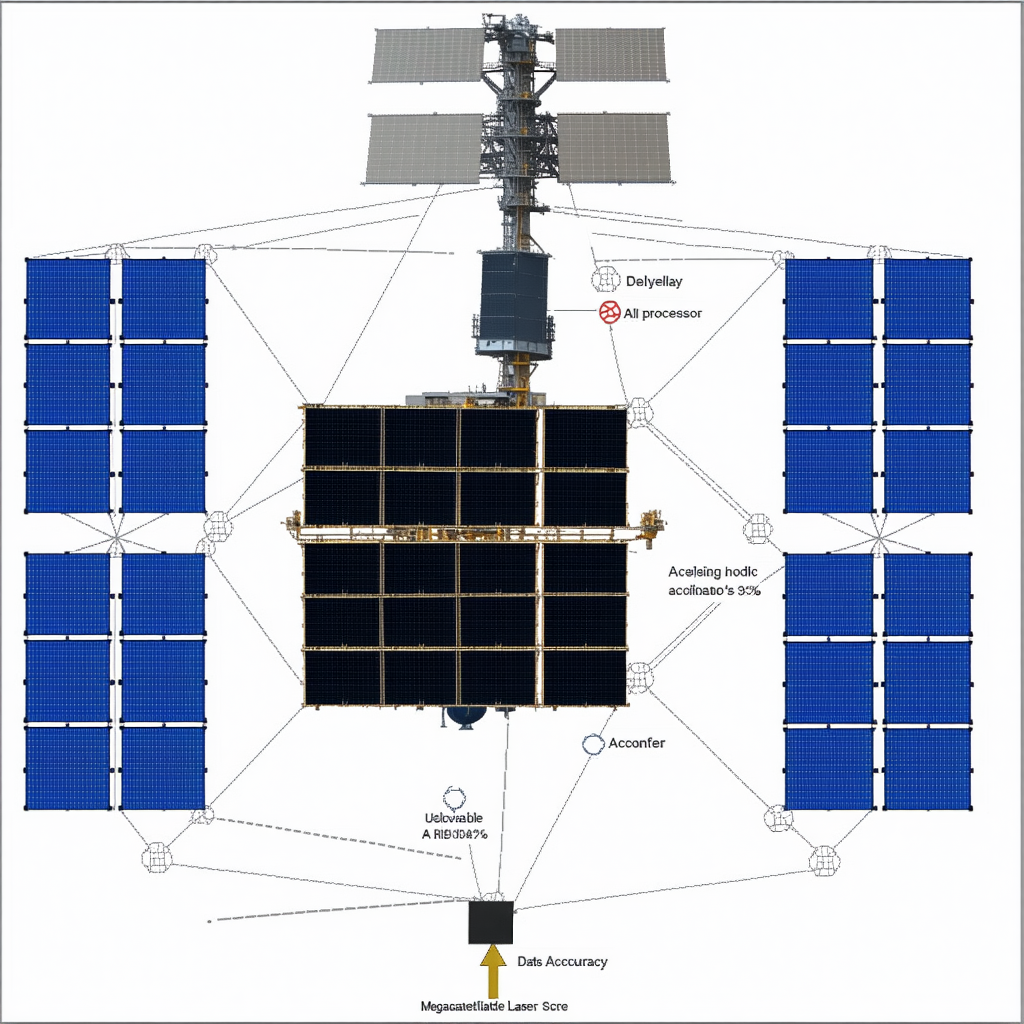 The Image Is A Diagram Of A Spacecraft, Showing Its Various Components And Their Functions