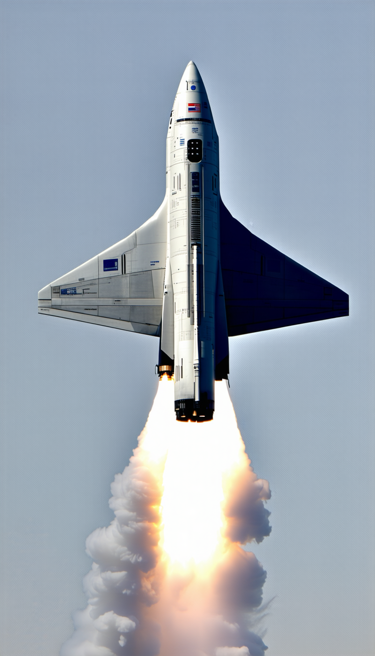 A Large White Jetliner Flying Through The Sky