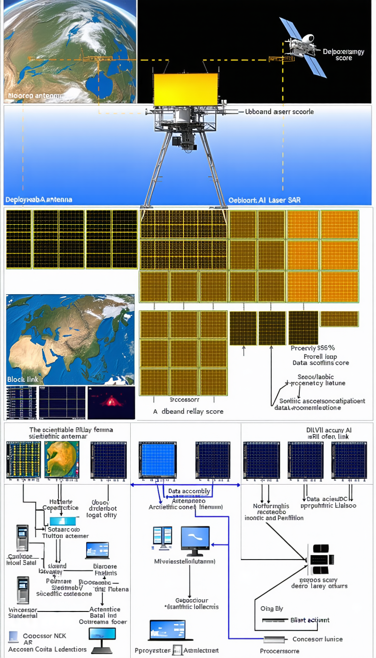 The Image Is A Diagram That Shows The Different Stages Of A Satellite's Life Cycle