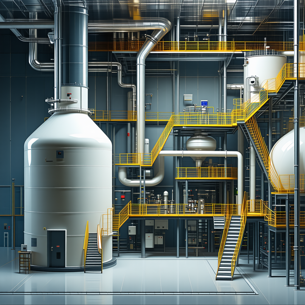 The Image Is A Computer-generated (cgi) Rendering Of A Large Industrial Plant