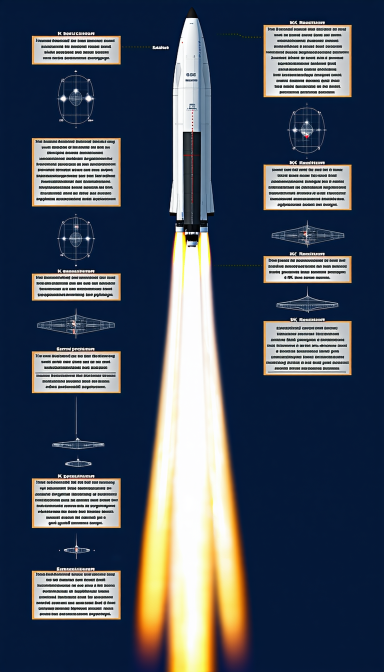 A Diagram Is Displayed On A Blue Background, Showing The Different Parts Of A Rocket